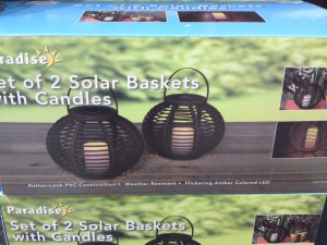 2 Solar Baskets with Candles by Paradise Picture of 2 Solar Baskets with Candles by Paradise