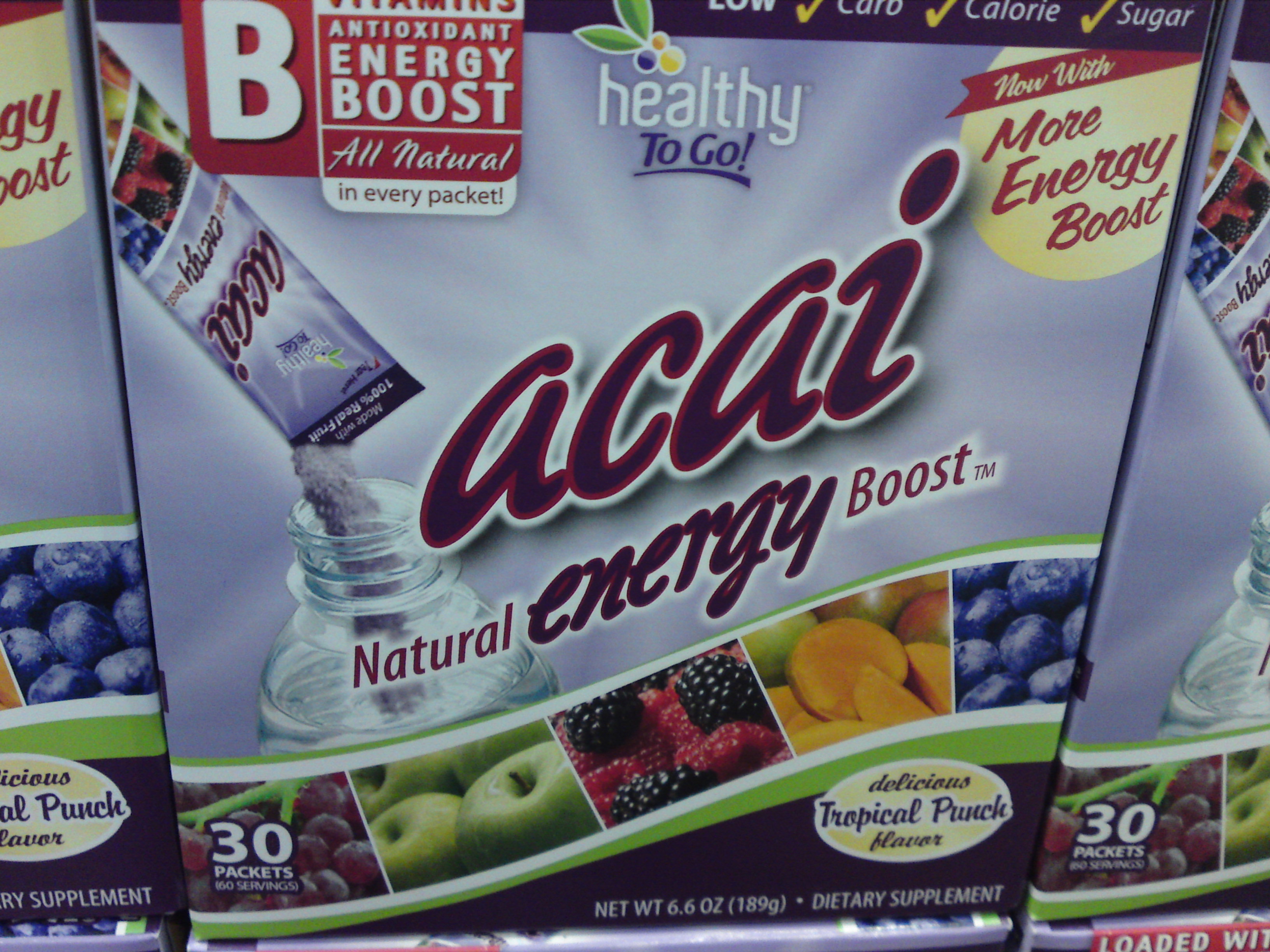 Costco Sale Acai To Go Natural Energy Boost 30 Packets 17.99 Frugal Hotspot