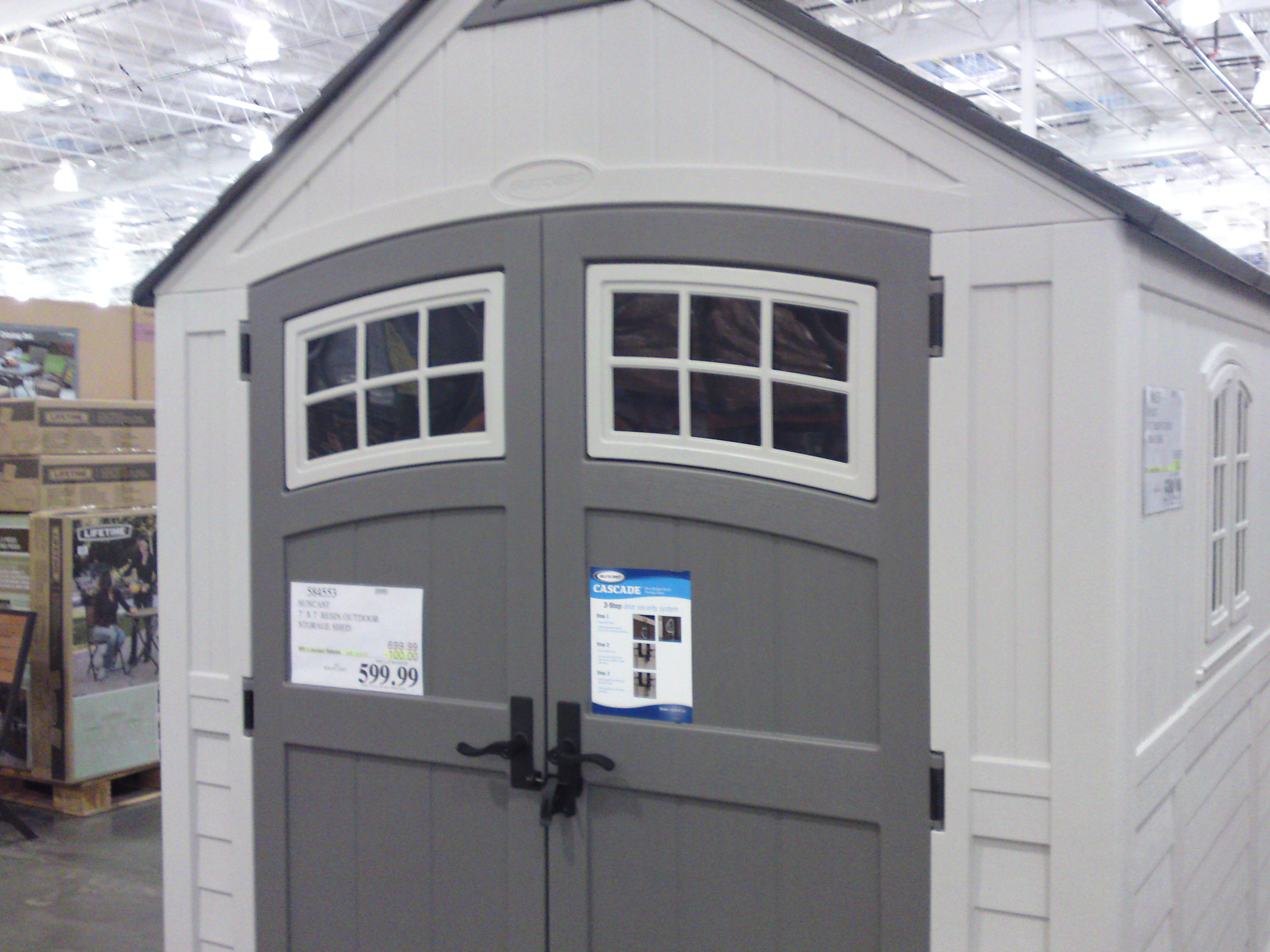 Costco Sale: Suncast 7' x 7' Resin Outdoor Storage Shed $599.99 ...