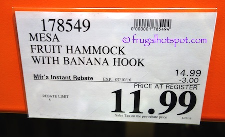 Mesa Fruit Hammock with Banana Hook Costco PRice | Frugal Hotspot