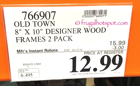 Old Town 8x10 Solid Wood Frames 2 Pack Costco Price | Frugal Hotspot
