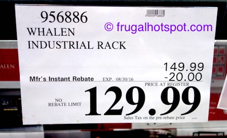Whalen Industrial Rack Costco Price | Frugal Hotspot