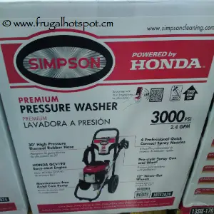 Honda on Costco Sale  Simpson 3000 Psi Honda Powered Gas Pressure Washer  259