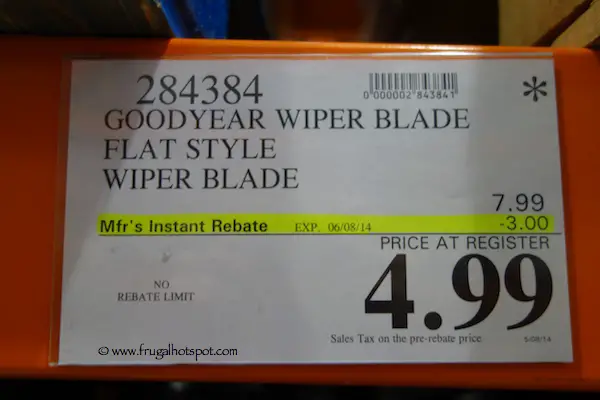 Goodyear Assurance Wiper Blade Size Chart