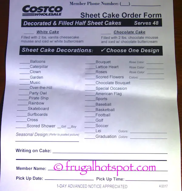 christmas cake order form