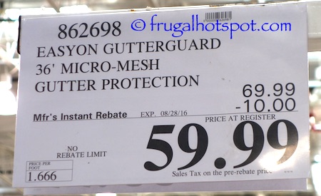 EasyOn GutterGuard DIY Micro-Mesh Gutter Protection System Costco Price | Frugal Hotspot