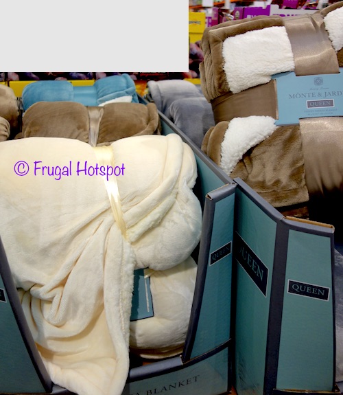 Costco Sale Monte & Jarden Queen Velvet Sherpa Blanket 15.99 Frugal