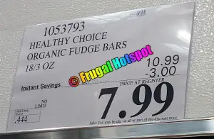 Costco Sale Price of Healthy Choice Organic Fudge Bars
