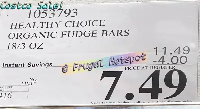 Healthy Choice Frozen Fudge Bar | Costco Sale Price | Item 1053793