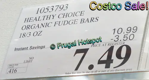 Healthy Choice Organic Fudge Bars | Costco Sale Price