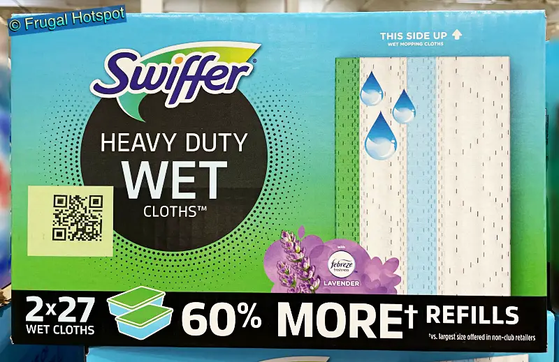 Swiffer Sweeper Heavy Duty Wet Cloths with Febreze Freshness Lavender Scent 54 count refill | Costco