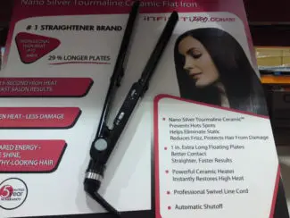 Conair Infiniti Pro 1-Inch Nano Silver Tourmaline Ceramic Flat Iron in Black at Costco | Frugal Hotspot