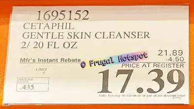 Cetaphil Gentle Skin Cleanser | Costco Sale Price | Item 1695152