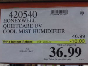 Honeywell Humidifier Price at Costco | Frugal Hotspot