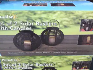 2 Solar Baskets with Candles by Paradise at Costco | Frugal Hotspot