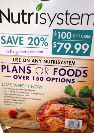 $100 Nutrisystem Gift Card Costco