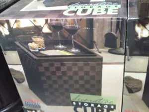 Seville Classics Decorative Woven Storage Cube with Bamboo Tray at Costco