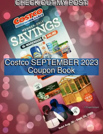 Costco September 2023 Coupon Book Cover | Check out my post