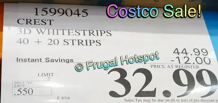 Crest 3D Whitestrips Combo Pack Professional Effects and 1 Hour Express | Costco Sale Price