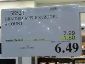 Costco Price Braided Apple Strudel 8 Count