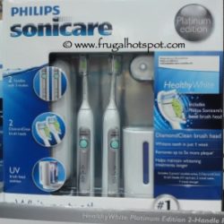 Philips Sonicare Healthy White UV Rechargeable Toothbrush Dual Pack at Costco