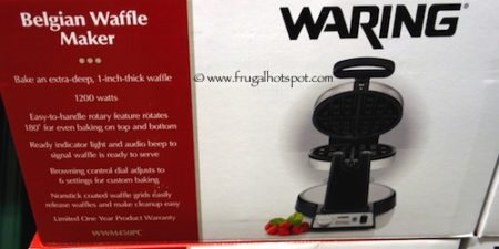 Waring Belgian Waffle Maker (WWM450PC) Costco