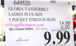 Gloria Vanderbilt Plus Size Ladies Amanda Jeans Costco Price