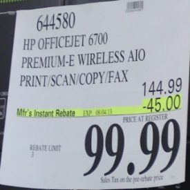 HP Officejet 6700 Premium e-All-in-One Wireless Printer Costco Price