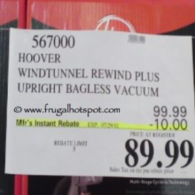 Hoover WindTunnel Rewind Plus Upright Bagless Vacuum Costco Price
