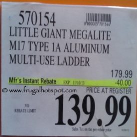 Little Giant Megalite M17 1A Aluminum Multi-Use Ladder Costco Price