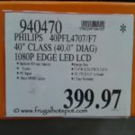 Philips 40" Class 1080p Edge LED LCD TV (40 PFL4707/F7) Costco price