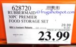Rubbermaid 30 Piece Premier Food Storage Costco Price