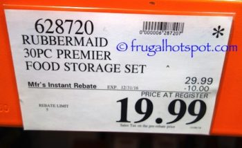 Rubbermaid 30 Piece Premier Food Storage Costco Price