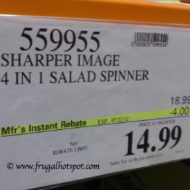 Sharper Image Salad Spinner Price at Costco