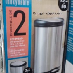 Stainless Steel Trash Can Combo (13.2 Gallon & 2.1 Gallon) at Costco