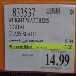 Weight Watchers Digital Glass Scale by Conair Costco Price