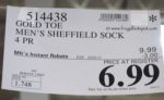 Gold Toe Men's Sheffield Sock 4 Pack Costco Price