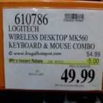  Logitech Wireless Desktop MK560 Keyboard & Mouse Combo Costco PRice