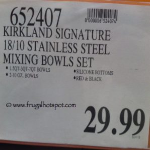 Kirkland Signature 18/10 Stainless Steel Mixing Bowl Set Costco Price