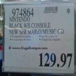 Nintendo Black Wii Console With New Super Mario Brothers Game and Music CD Costco Price