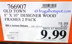 Old Town 8x10 Solid Wood Frames 2 Pack Costco Price 