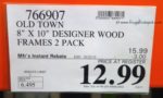 Old Town 8x10 Designer Wood Frames 2 Pack Costco Price