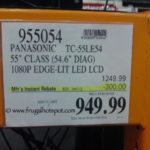 Panasonic Viera 55" Class 1080p Edge-Lit LED LCD HDTV Costco Price