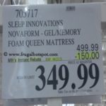 Sleep Innovations Novaform Gel Memory Foam Mattress Queen Size Costco Price