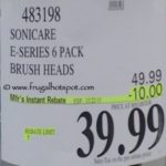 Costco Sale Price: Philips Sonicare Replacement Brush Heads 6-Pack E-Series Costco Sale Price: Philips Sonicare Replacement Brush Heads 6-Pack E-Series