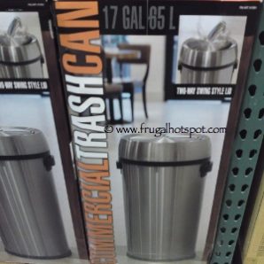 Stainless Steel 17 Gallon (65 Liter) Commercial Swing Lid Trash Can. Costco