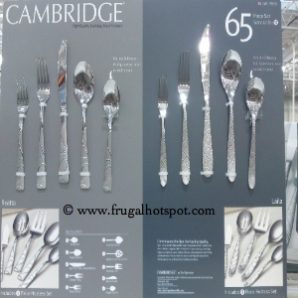 Cambridge Silversmiths 65 Piece 18/0 SS Flatware Set. Costco