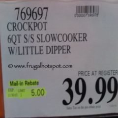 CrockPot 6 Quart Slowcooker with Little Dipper Costco Price
