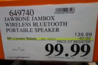 Jambox Wireless Bluetooth Speaker by Jawbone. Costco Price