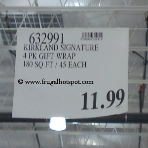 Kirkland Signature 4 Pack Luxury Christmas Gift Wrap Costco Price